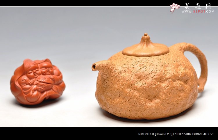 紫砂壶图片：夏立 壬辰年新作 瓜纽龚春 - 美壶网