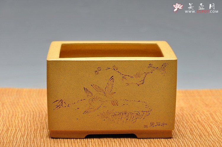 紫砂壶图片：精工典范 素雅秀气  万阗阗最新力作 全手四方花盆 - 美壶网