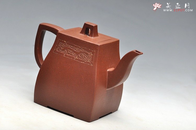 紫砂壶图片：神骏飘逸 气度非凡 全手工方中云壶 珍藏佳品 - 美壶网