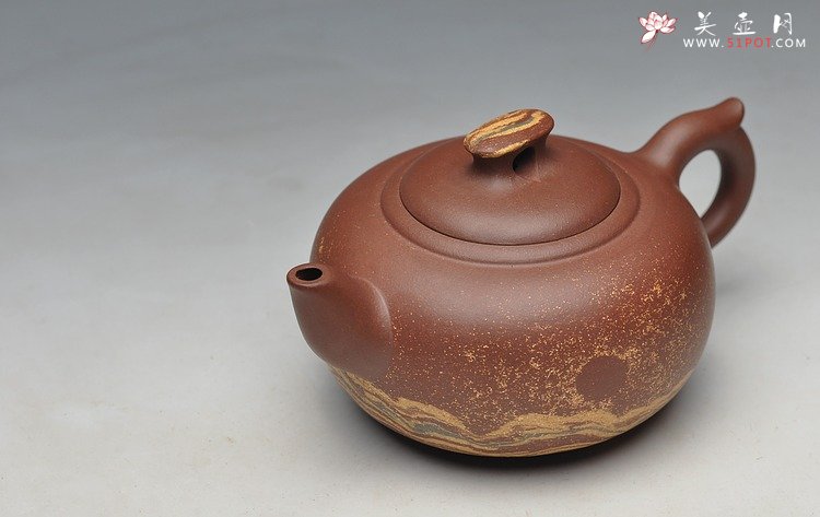 紫砂壶图片：双色通透绞泥 圆润可人 小桥流水 - 美壶网