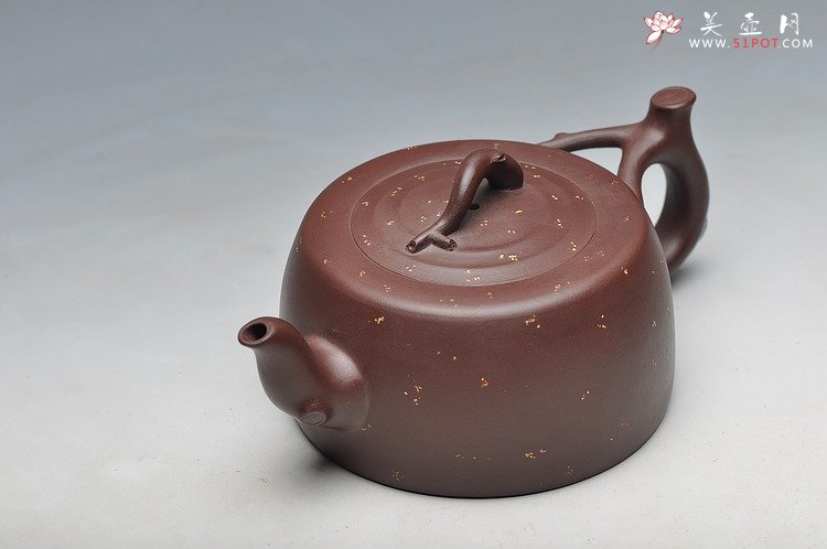 紫砂壶图片：原创作品 舒展淡雅  全手花好月圆 - 美壶网