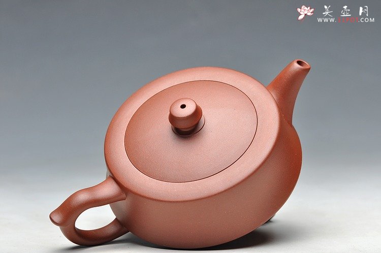 紫砂壶图片：口盖大 适合绿茶 优质青水泥 柱础 - 美壶网