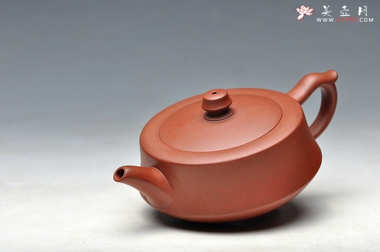 紫砂壶图片：口盖大 适合绿茶 优质青水泥 柱础 - 美壶网