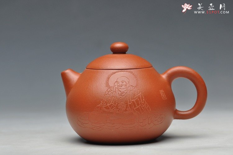 紫砂壶图片：云水禅心之红泥文旦  - 美壶网