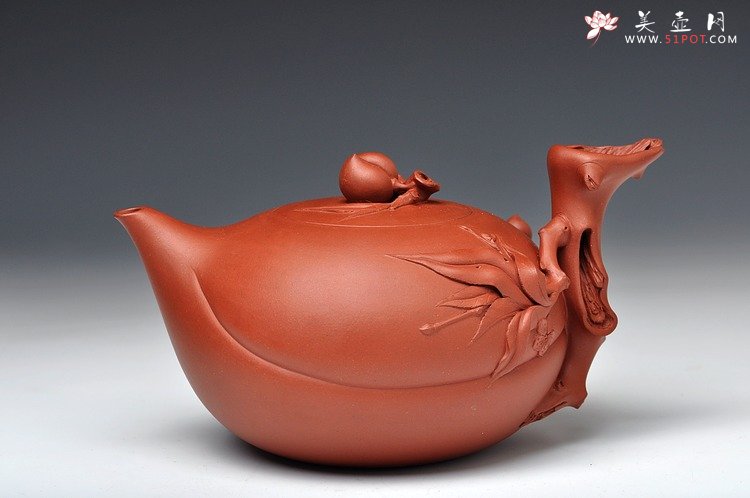 紫砂壶图片：当代宜兴名人录载入 史云棠〖圣桃壶〗920CC紫砂壶 - 美壶网