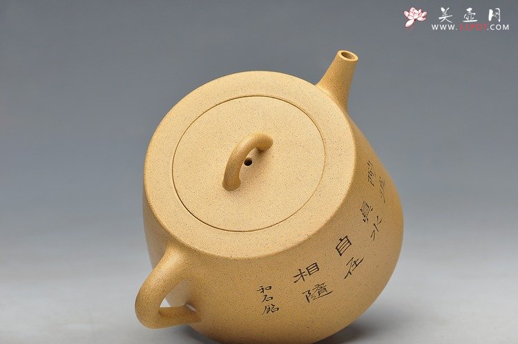 紫砂壶图片：国助和石装饰 摹古 老味 全手芝亭井栏 - 美壶网