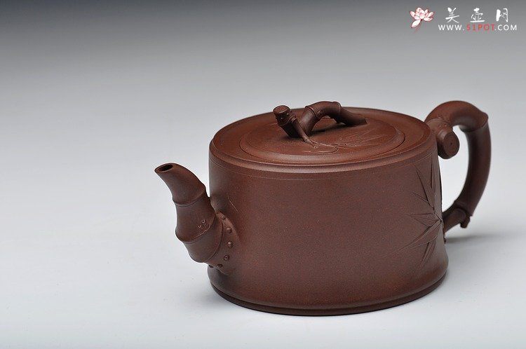 紫砂壶图片：方圆堂实力派 许嘉年 全手一段竹 - 美壶网