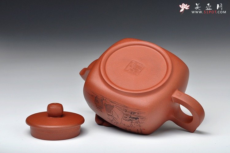 紫砂壶图片：有朋自远方来不亦乐乎  方圆 品茗待客 - 美壶网