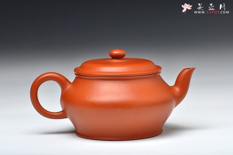 紫砂壶图片：小煤窑朱泥 全手水扁 传统实用 不接受定制 - 美壶网