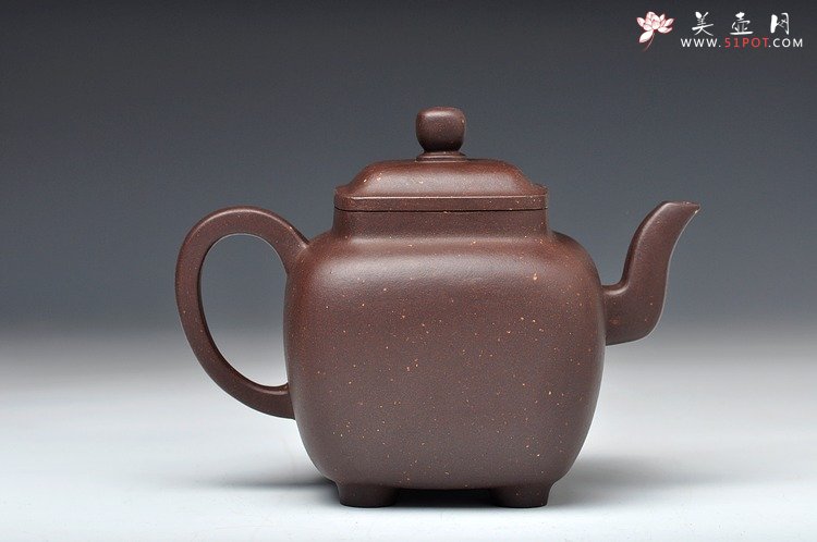 紫砂壶图片：浑厚高俊 风骨丰雅 全手镶接成型  鸣远四方 - 美壶网
