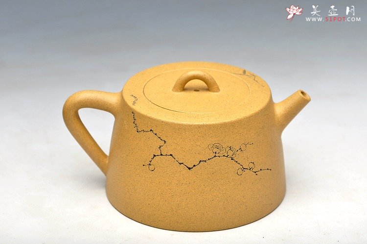 紫砂壶图片：国助和石装饰 摹古 老味 全手芝亭井栏 - 美壶网