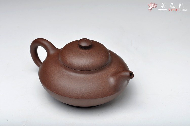 紫砂壶图片：全手工折肩合欢 有难度的 优质老拼紫 - 美壶网