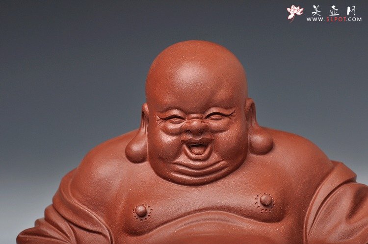 紫砂壶图片：栩栩如生 生动形象 坐罗汉 - 美壶网