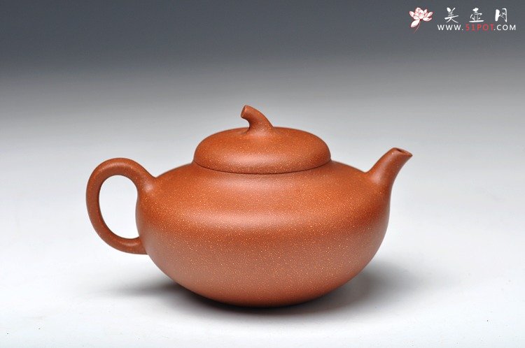 紫砂壶图片：饱满可人 实用 全手玉梨 桂花砂料 - 美壶网