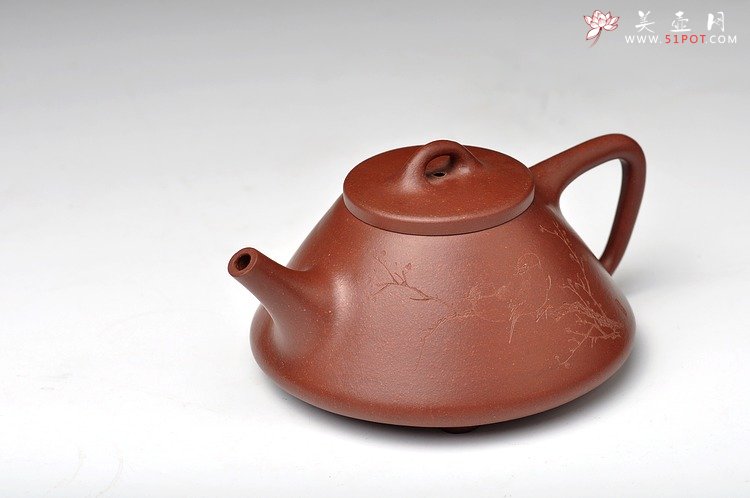 紫砂壶图片：骨肉均挺 劲道十足 全手子冶石瓢 - 美壶网