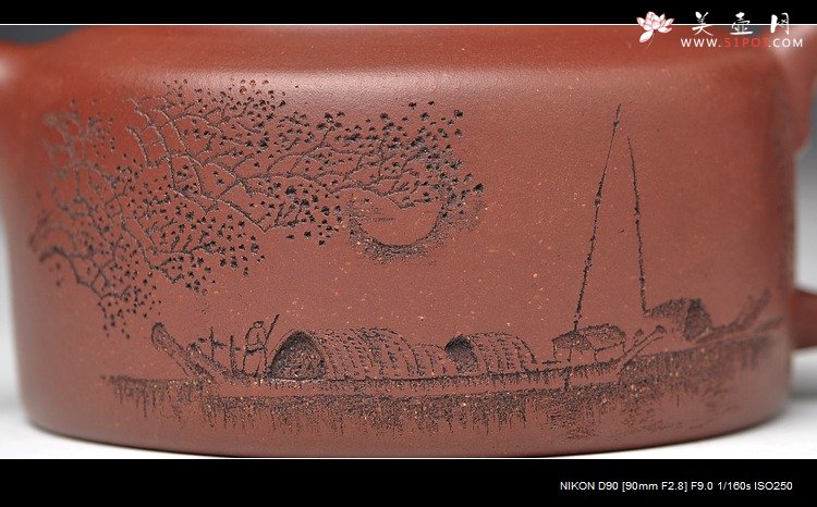 紫砂壶图片：厚重之品 品味意境 全手桑扁 - 美壶网