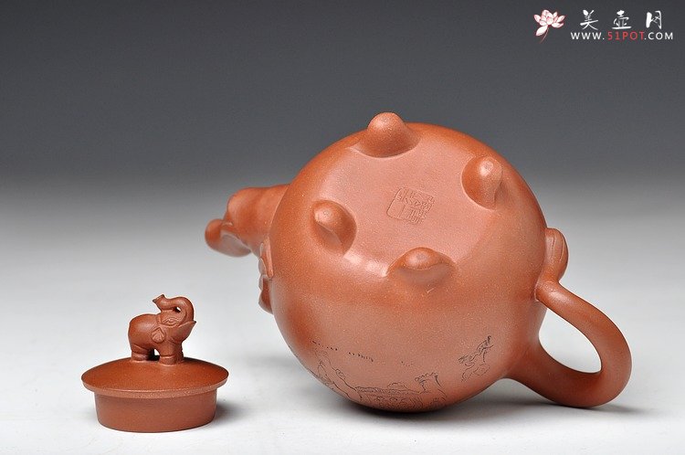 紫砂壶图片：四足福象（十足福像） - 美壶网