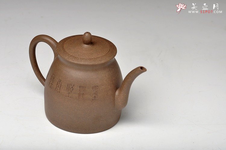 紫砂壶图片：范磊经典作品 青段全手禅韵 挺拔秀气 古朴 山水风韵 - 美壶网