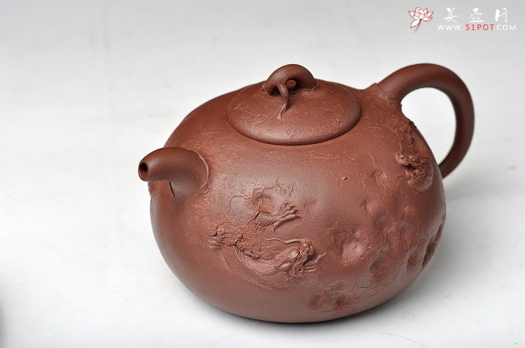 紫砂壶图片：孙金立 全手龙行龚春 精品代表作 丛林系列 - 美壶网