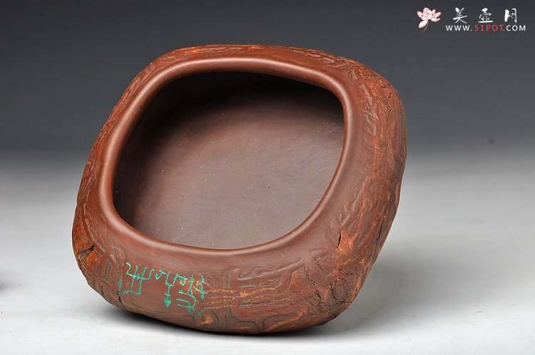 紫砂壶图片：全手作品 文房雅玩之养心水洗 笔洗 造型古拙 - 美壶网