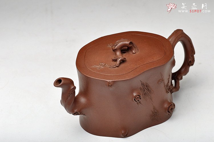 紫砂壶图片：花器实力派  老辣劲道 铮铮铁骨 精品全手梅桩 - 美壶网