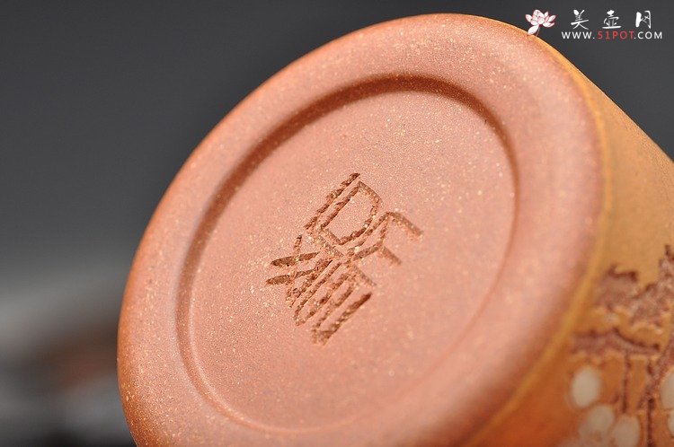 紫砂壶图片：扳指杯 拈花微笑 腊梅玉洁 - 美壶网