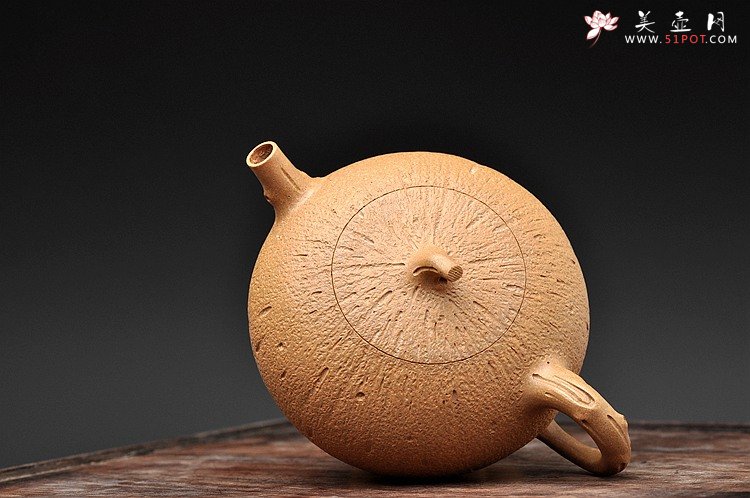 紫砂壶图片：蔡岩峰代表作 古拙中透灵气 全手工橘瓜 肌理丰润 - 美壶网