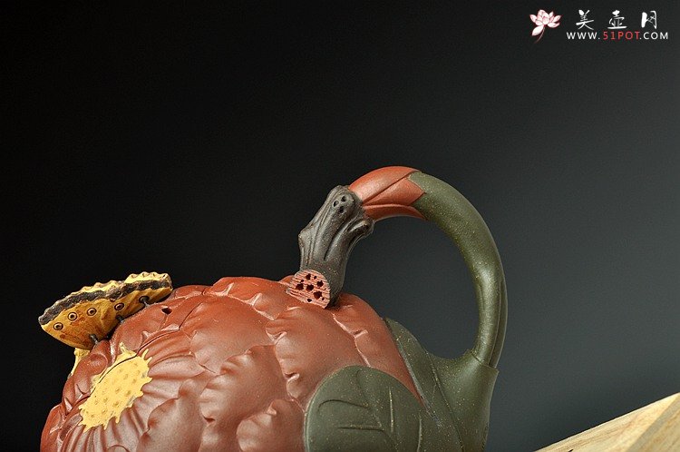 紫砂壶图片：国色天香之牡丹壶 蒋蓉经典款型 - 美壶网