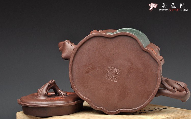 紫砂壶图片：崔巍健经典 三色枫竹情 风情之作o(∩_∩)o 韵味十足 - 美壶网