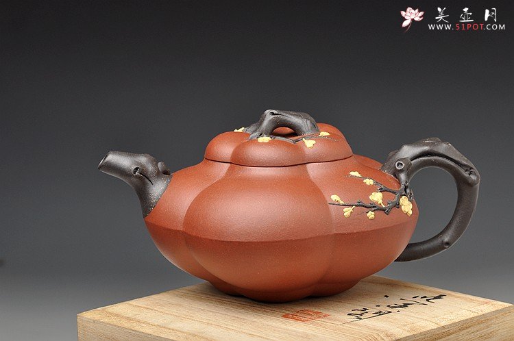 紫砂壶图片：单志萍新品 老味十足  大上合梅 - 美壶网