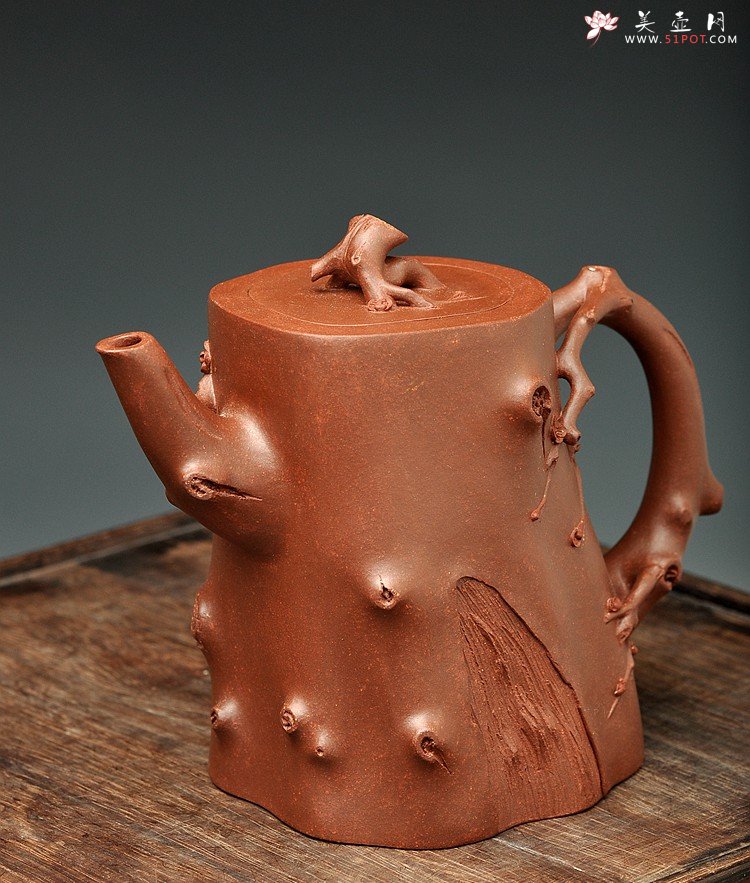 紫砂壶图片：单志萍最新力作 风韵十足 全手道洪梅桩 铁骨柔情 - 美壶网