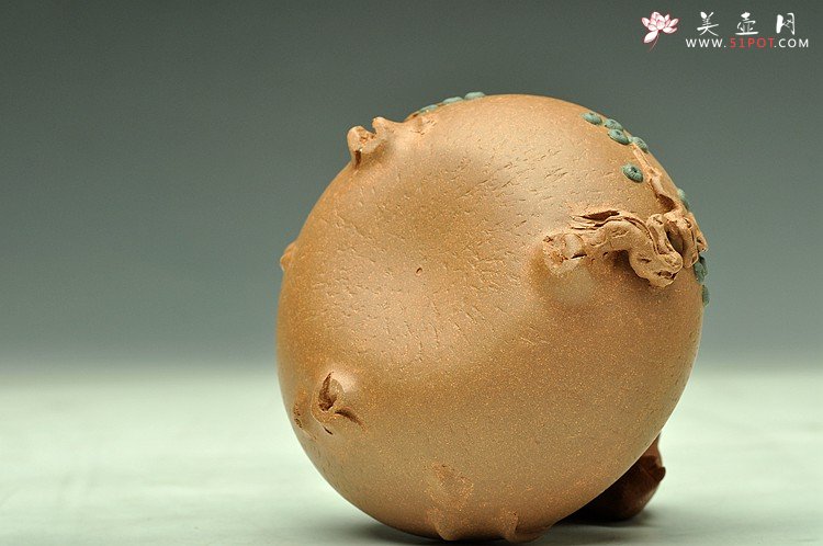 紫砂壶图片：全手松段水盂 文房雅玩 - 美壶网