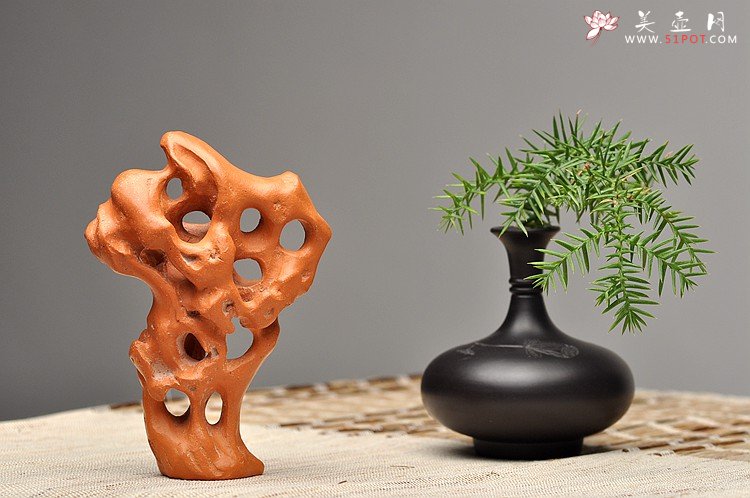 紫砂壶图片：手感丰润 造型好玩 全手文房假山 搭配微型盆景更漂亮~ - 美壶网