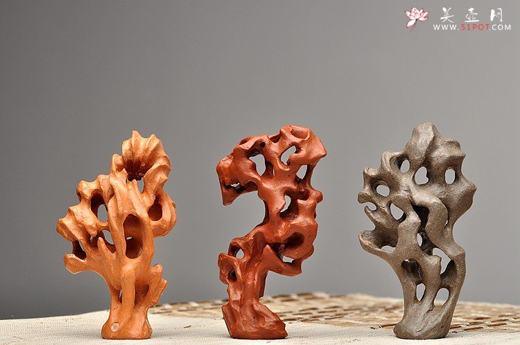 紫砂壶图片：手感丰润 造型好玩 全手文房假山 搭配微型盆景更漂亮~ - 美壶网