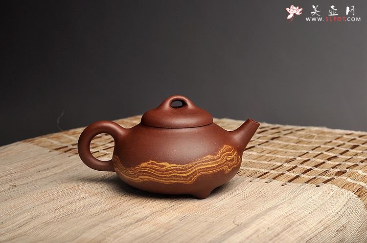 紫砂壶图片：通透绞泥之石瓢 - 美壶网