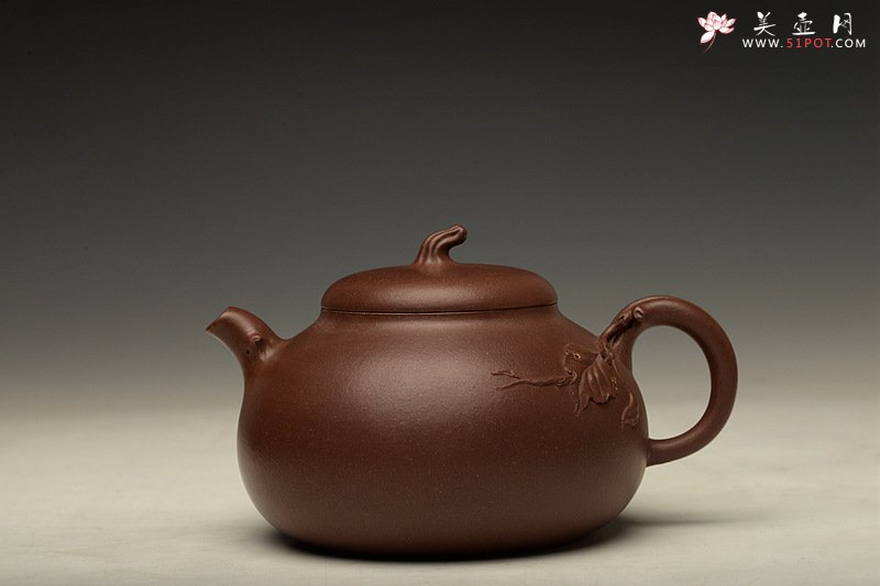紫砂壶图片：潘丹初力作 简意花货 优美可人寓意吉祥 翠香 - 美壶网