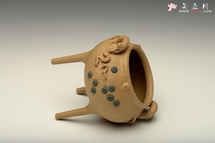 紫砂壶图片：全手松段香炉  文房雅玩 - 美壶网