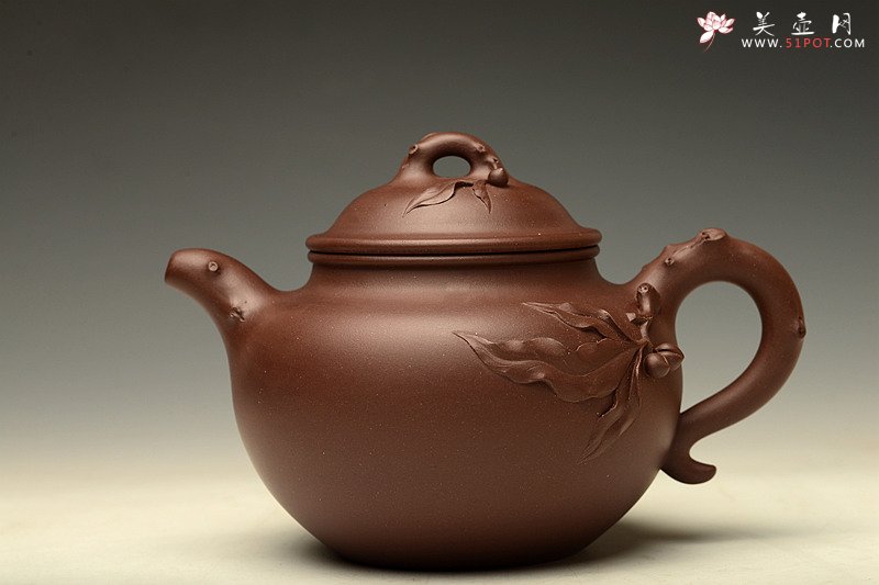 紫砂壶图片：大品花货 寓意吉祥 全手大寿桃 饱满大气 - 美壶网