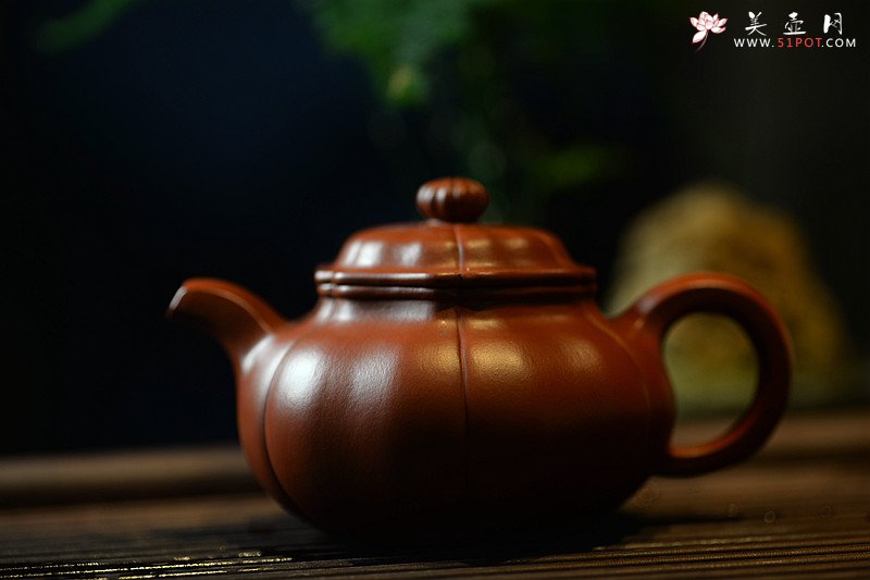 紫砂壶图片：酒虎甲午新作 难度极大  全手工朱泥葵仿古 - 美壶网