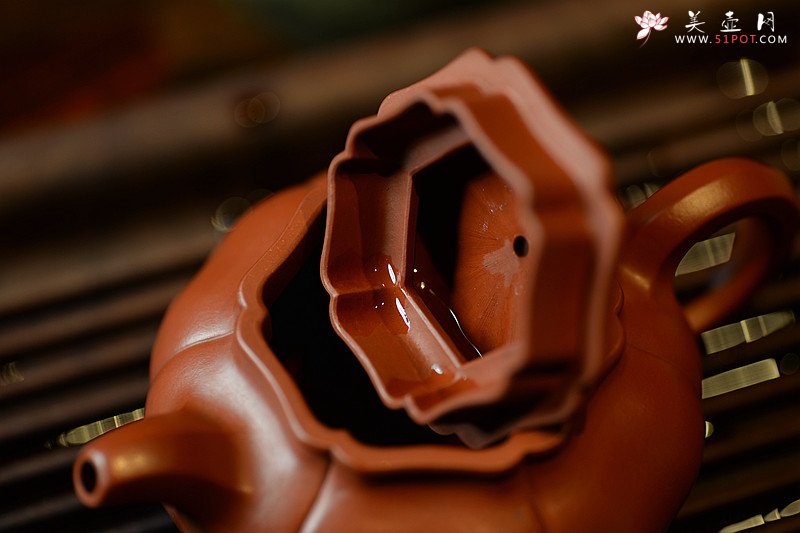 紫砂壶图片：酒虎甲午新作 难度极大  全手工朱泥葵仿古 - 美壶网