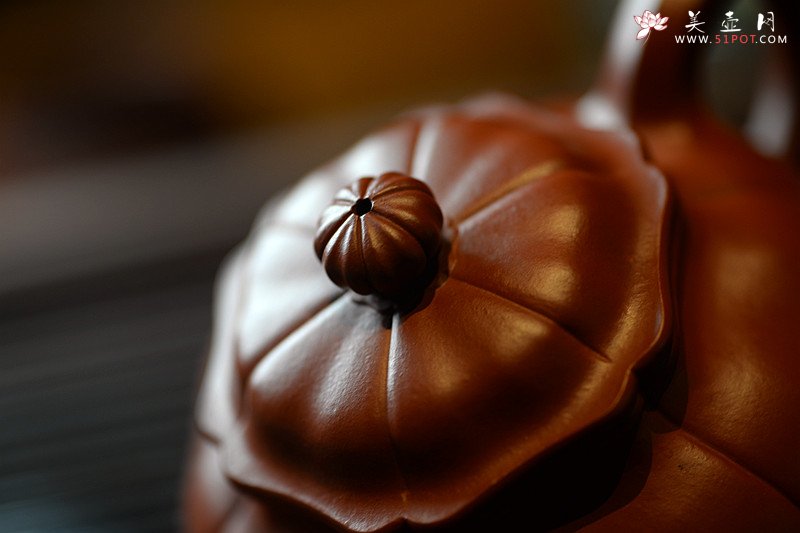 紫砂壶图片：酒虎甲午新作 难度极大  全手工朱泥葵仿古 - 美壶网