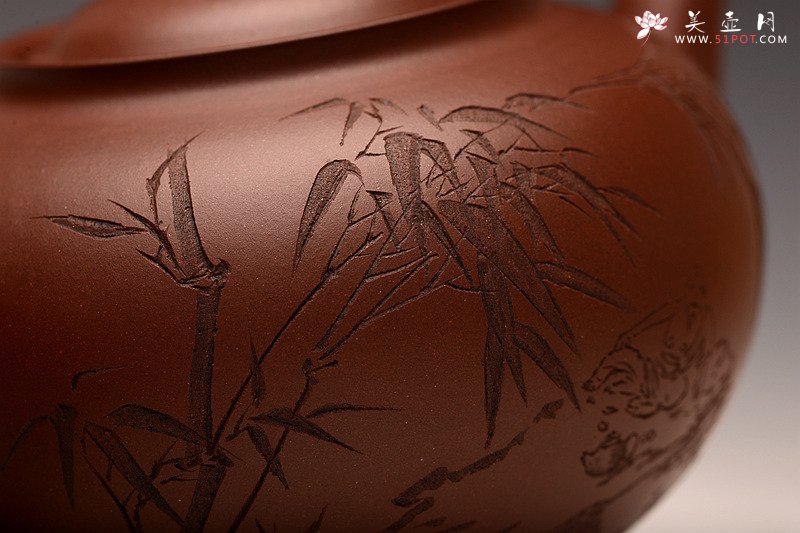 紫砂壶图片：高湘君大品全手点犀壶 李兆濂装饰 饱满大气 传统经典 - 美壶网