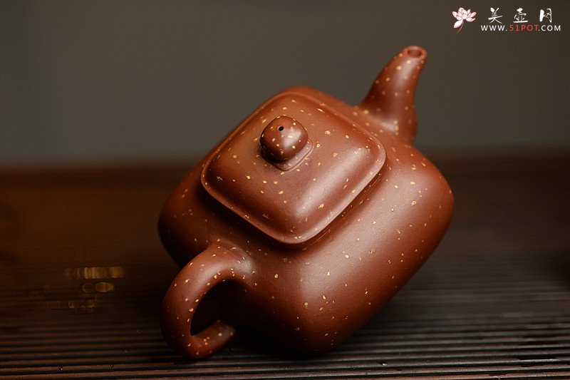 紫砂壶图片：醉美巧克力o(∩_∩)o  方圆之美 全手铺砂传炉 - 美壶网
