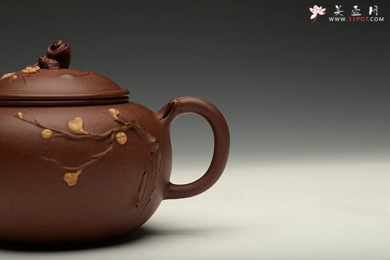 紫砂壶图片：潘丹初最新全手作品 精品小花货 迎春 秀雅小巧 - 美壶网