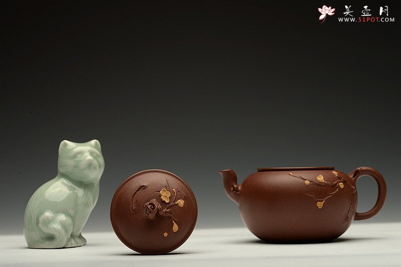 紫砂壶图片：潘丹初最新全手作品 精品小花货 迎春 秀雅小巧 - 美壶网