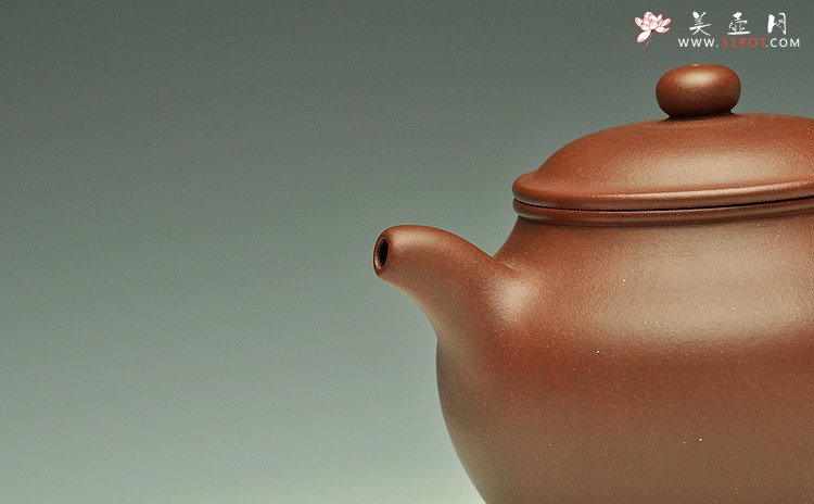紫砂壶图片：敦厚耐品  古朴典雅  全手莲子 - 美壶网