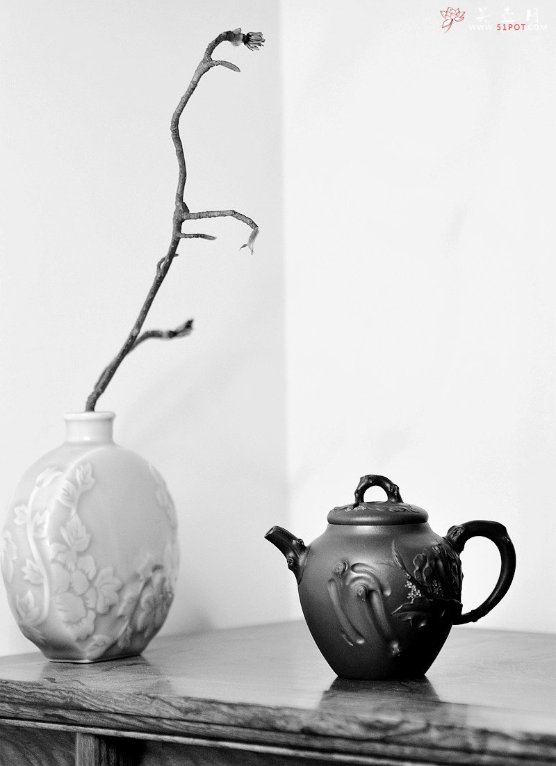 紫砂壶图片：三色装饰 贴塑精彩~ 桂花香二式 孙伟强张新亚合作 - 美壶网