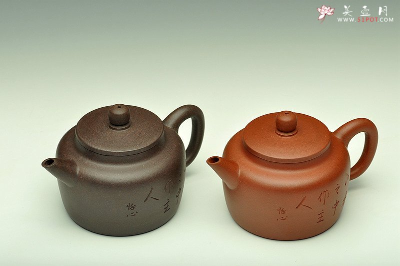 紫砂壶图片：美壶特惠 山水之中作主人 摹古剑流德中对壶 茶人最爱~价格为单款 - 美壶网