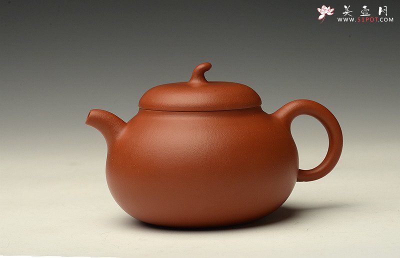 紫砂壶图片：娇艳迷人 饱满可人 ~ 全手朱泥茄段 - 美壶网