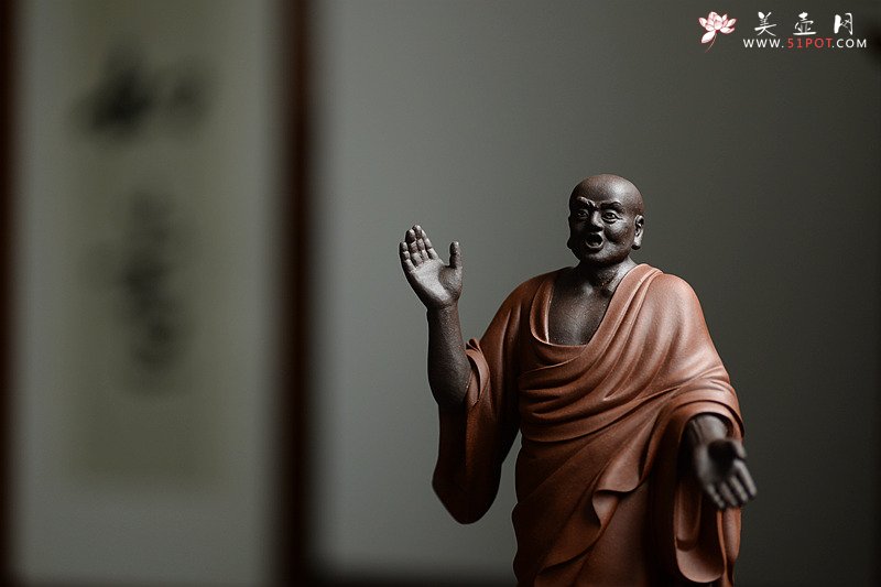 紫砂壶图片：历时两年创作~王健扛鼎之作十八罗汉之论道罗汉和说法罗汉~ - 美壶网